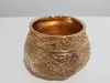 24 Karat Vergoldeter Ornamentierter Bronzebecher 1