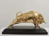 24k Gold Plated Bronze Bull Statue 4