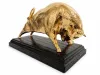 24k Gold Plated Bronze Bull Statue