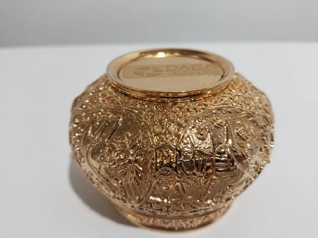 24k Gold Plated Ornate Bronze Ceremonial Cup 5
