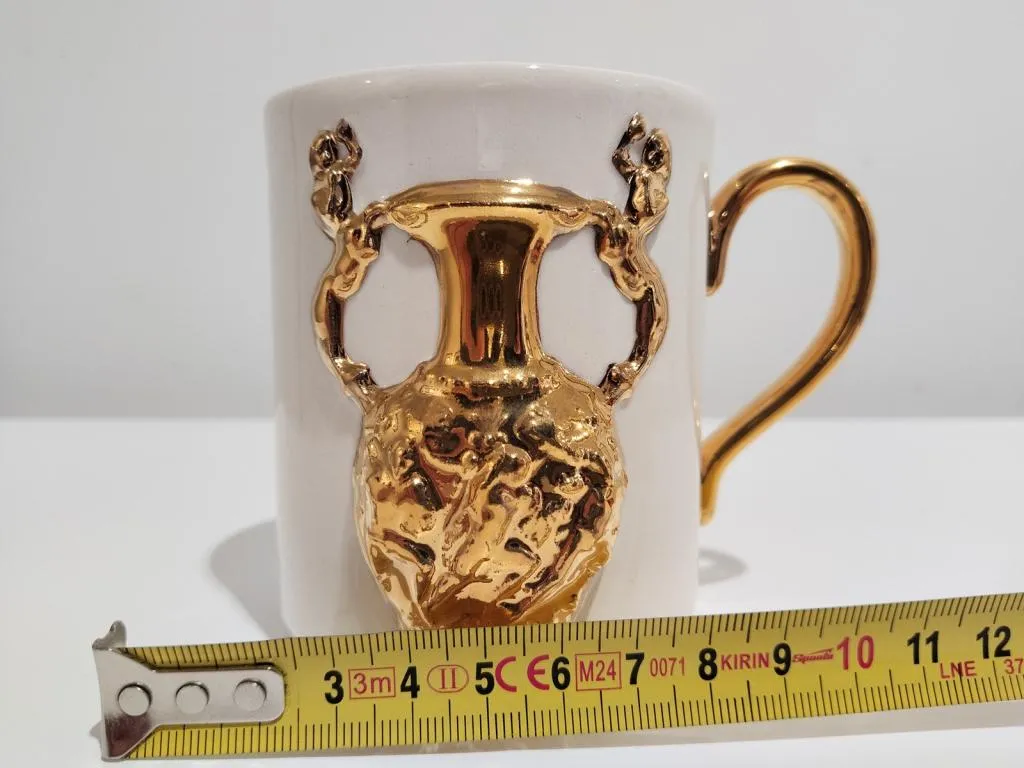 24K Gold Porcelain Cup Amphora 7