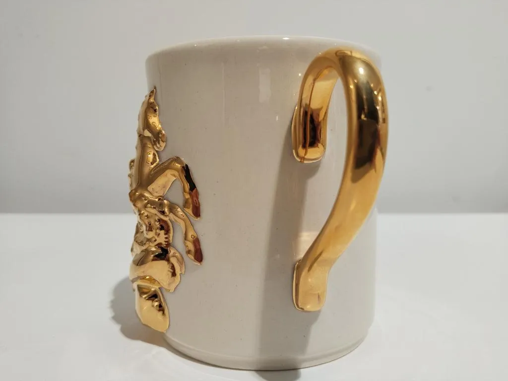24K Gold Porcelain Cup Saint George 2
