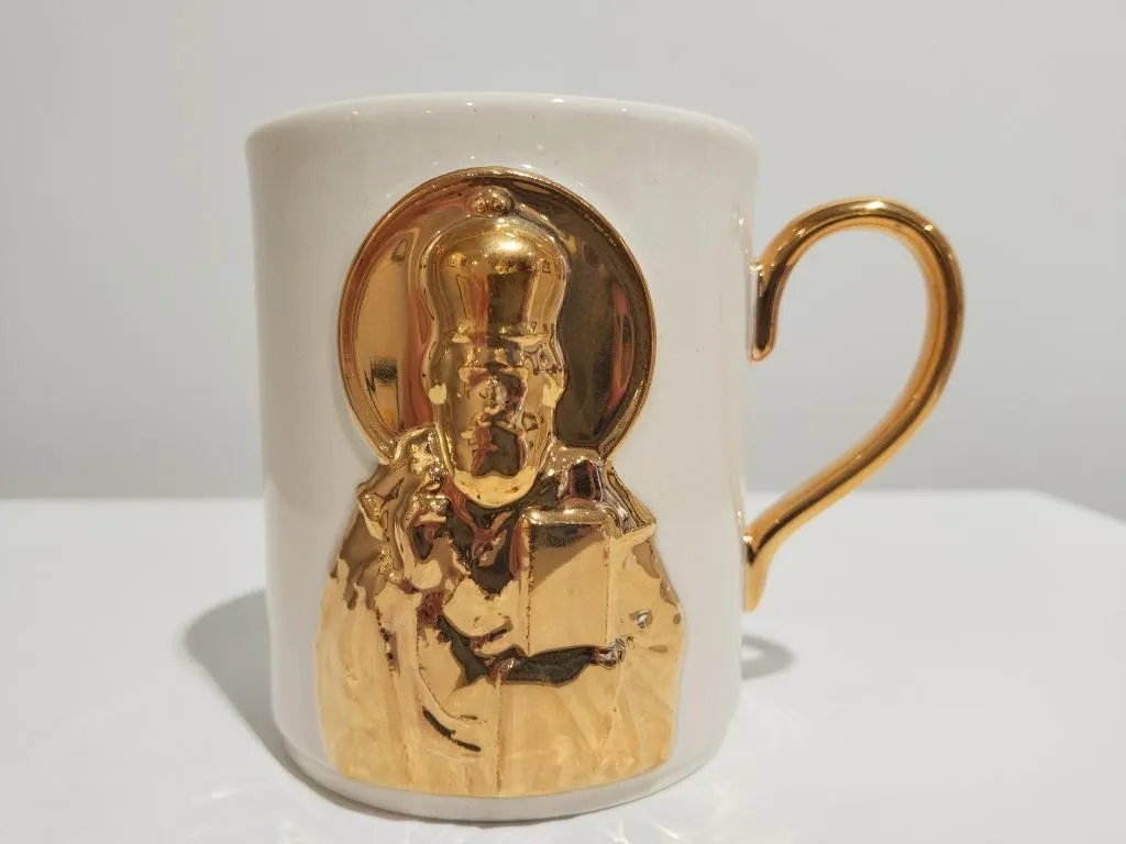 24K Gold Porzellanbecher Heiliger Nikolaus 1