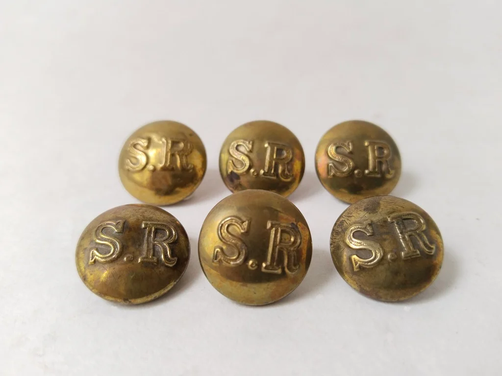 6 Southern Railway SR Vintage Uniformknöpfe 1
