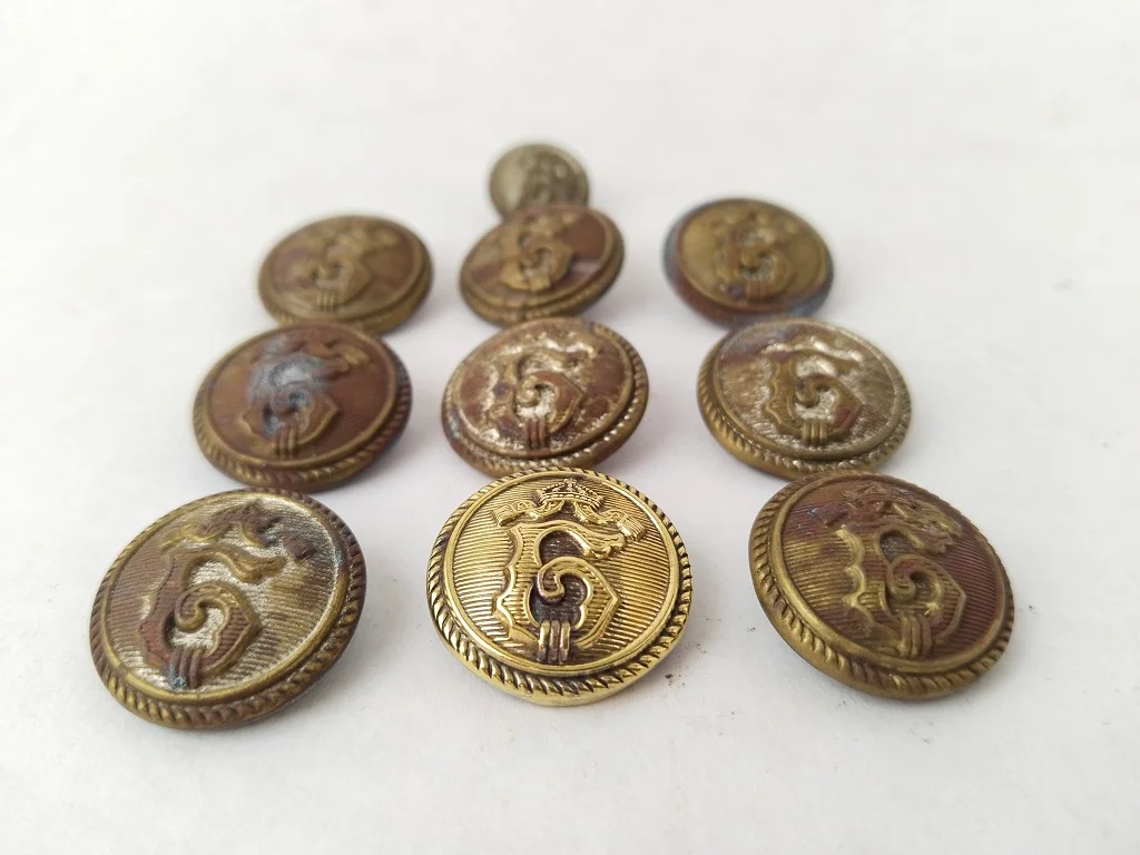 8 Ceremonial Royal Military Buttons Boris III Kingdom of Bulgaria