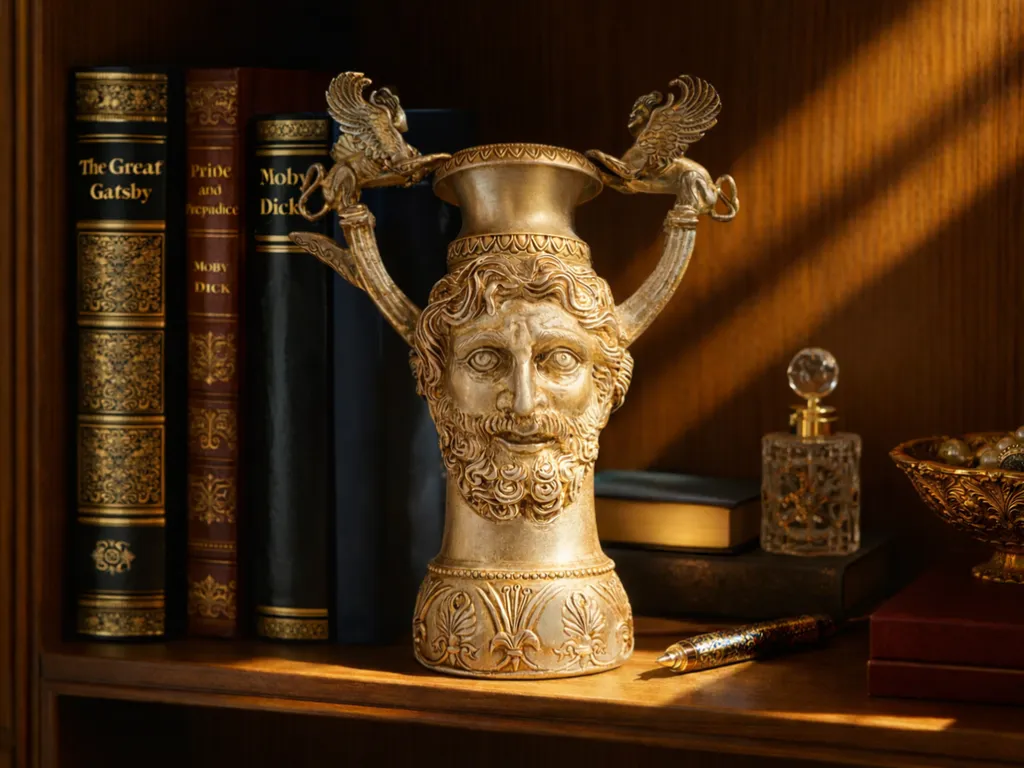 Ancient Greek Style Pure Silver Wine Jug 3