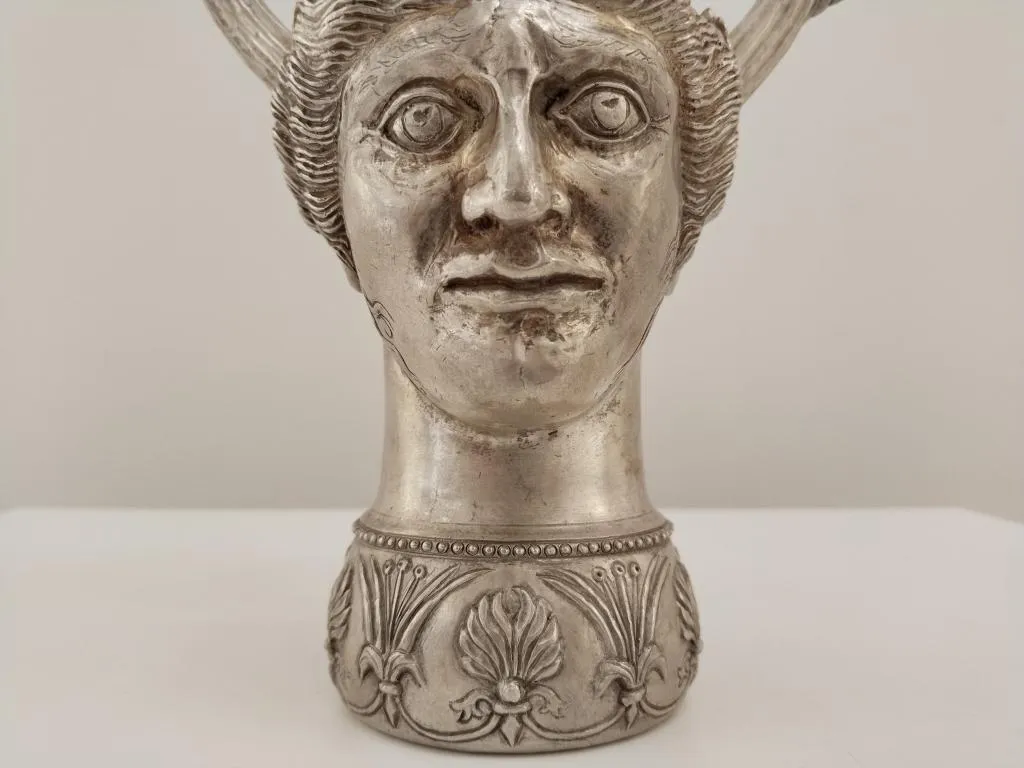 Ancient Greek Style Pure Silver Wine Jug 6