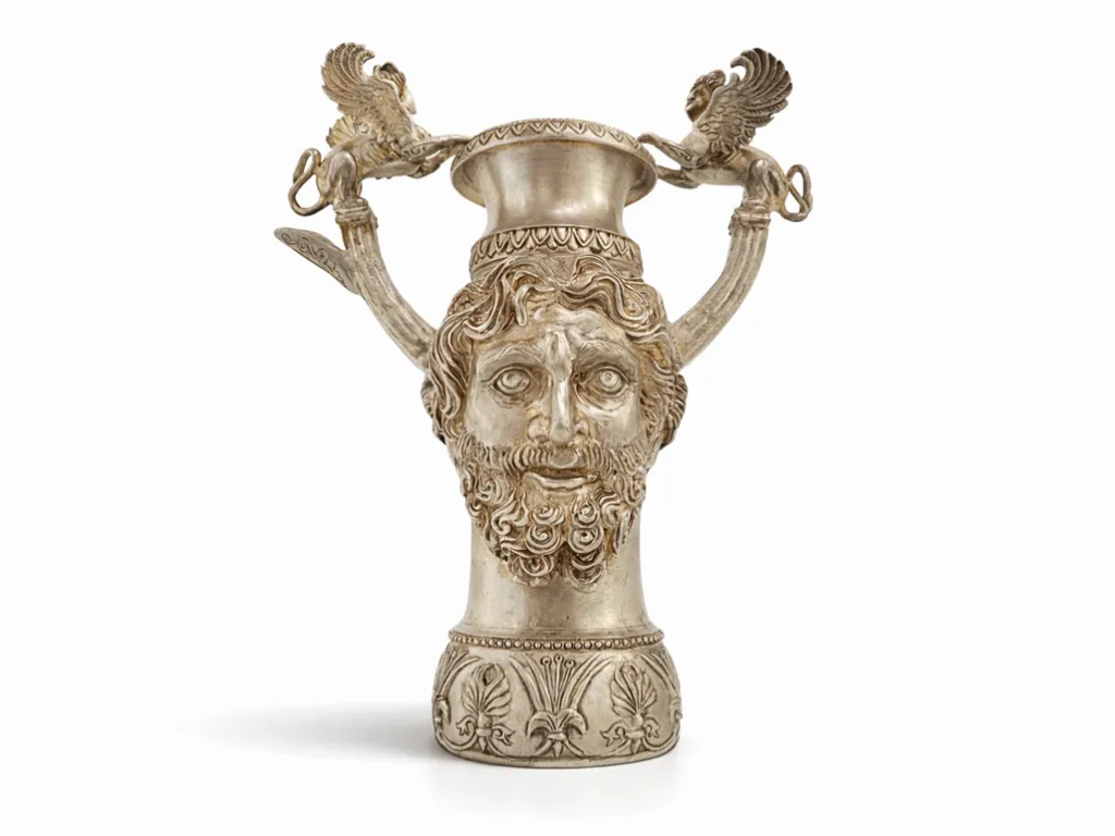 Ancient Greek Style Pure Silver Wine Jug