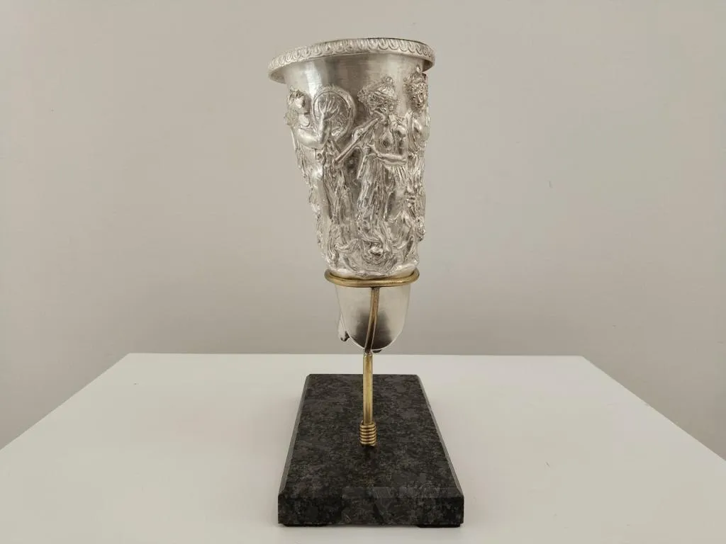 Ancient Stil Greek Silver Rhyton mit Pferdekopf 4