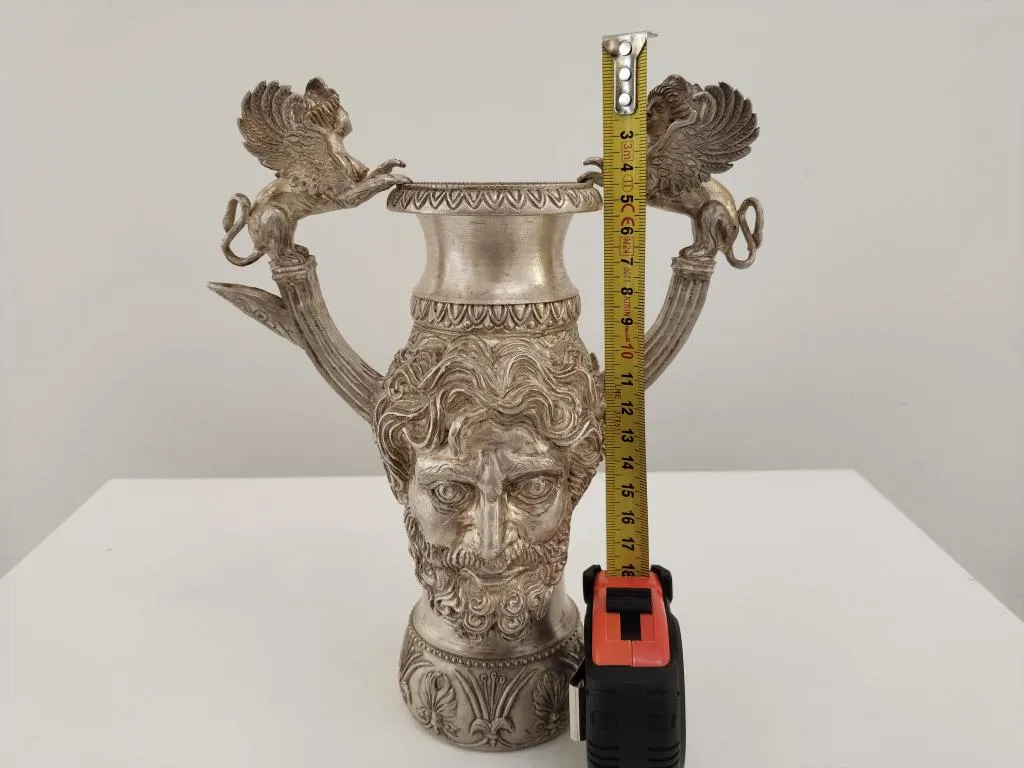 Antik Stil Echtes Silber Weinkanne 14