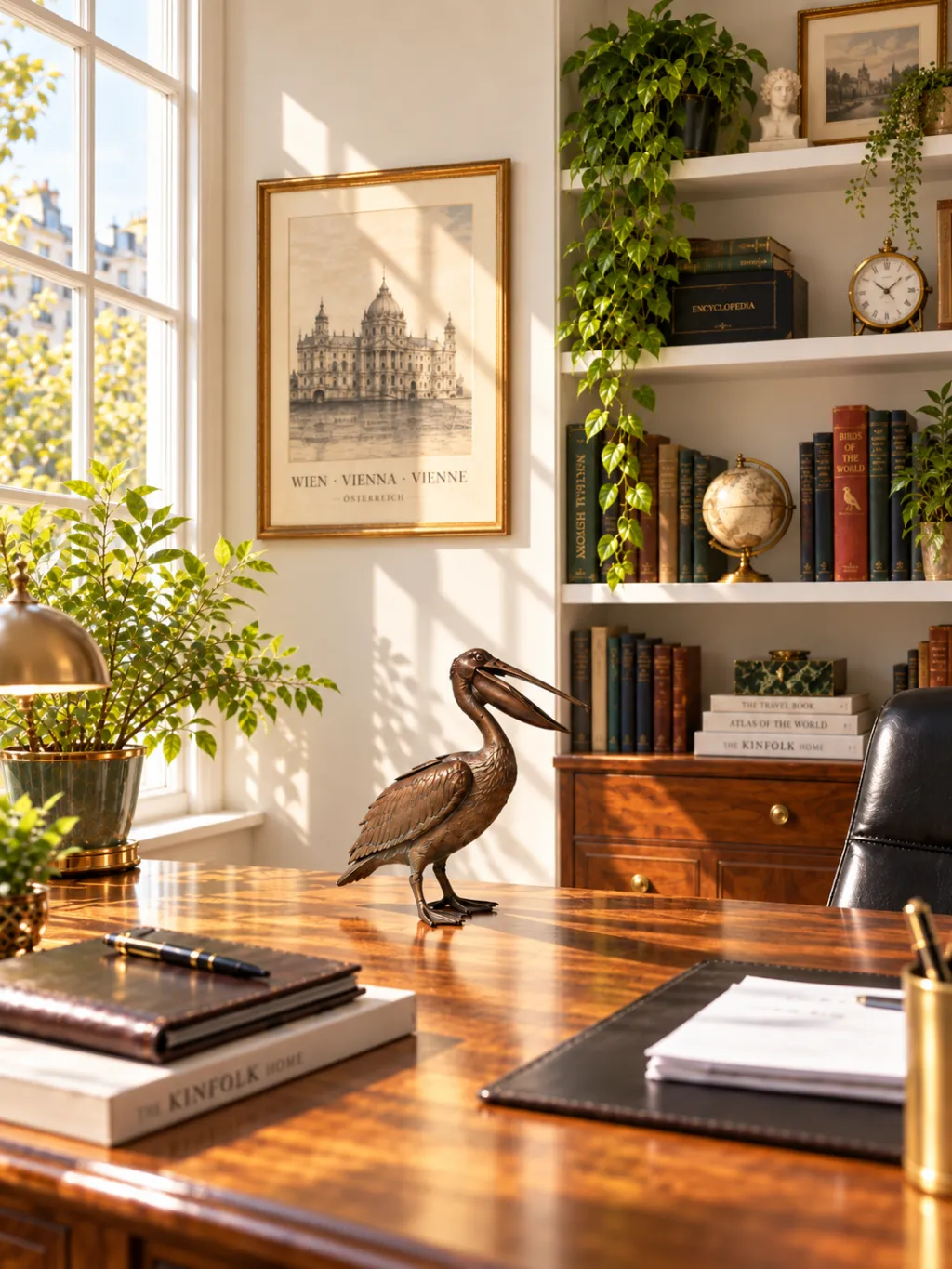 Brass Pelican Sculpture 3
