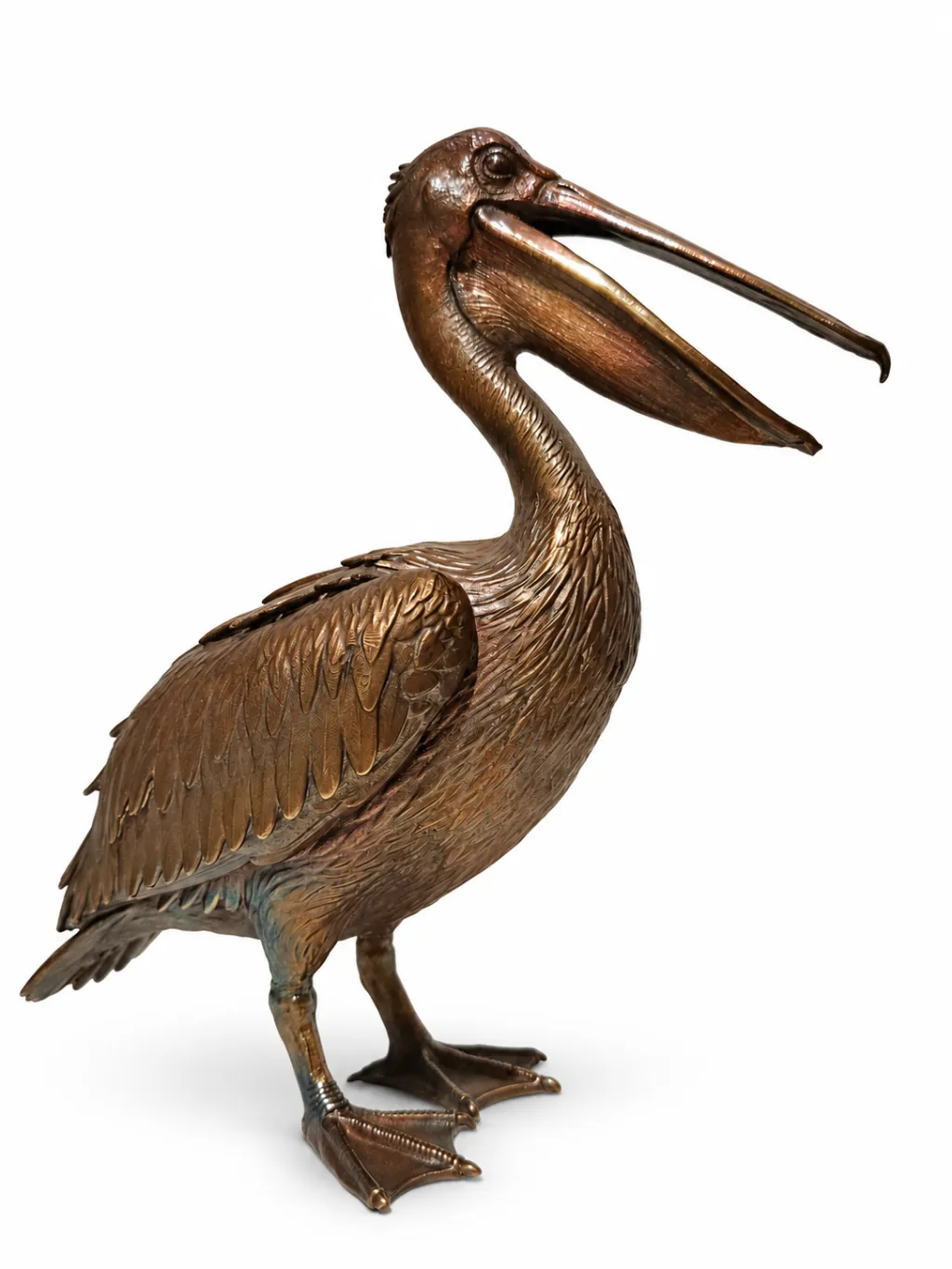 Brass Pelican Sculpture
