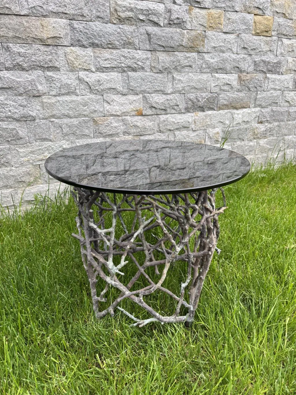 Bronze Branch Design Weatherproof Outdoor Side Table 3
