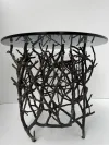 Bronze Branch Design Weatherproof Outdoor Side Table 4