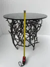 Bronze Branch Design Weatherproof Outdoor Side Table 7