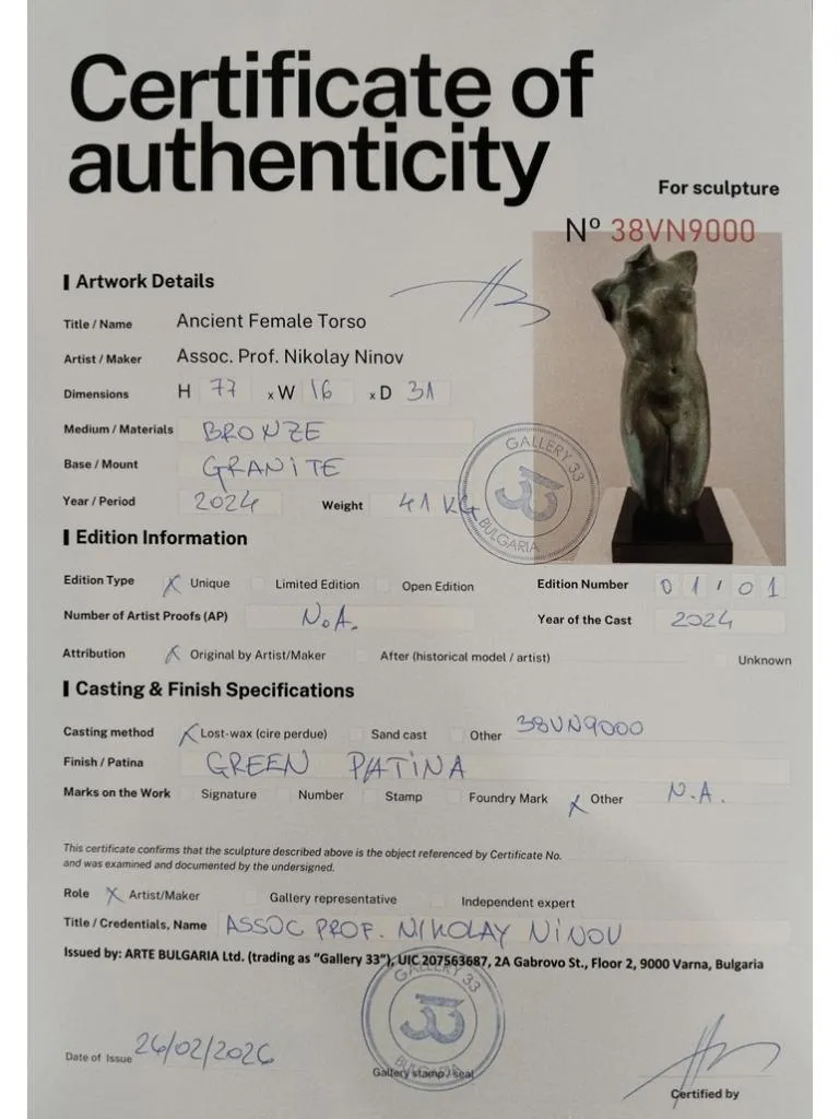 Bronze Classical Greek Female Torso Sculpture 11