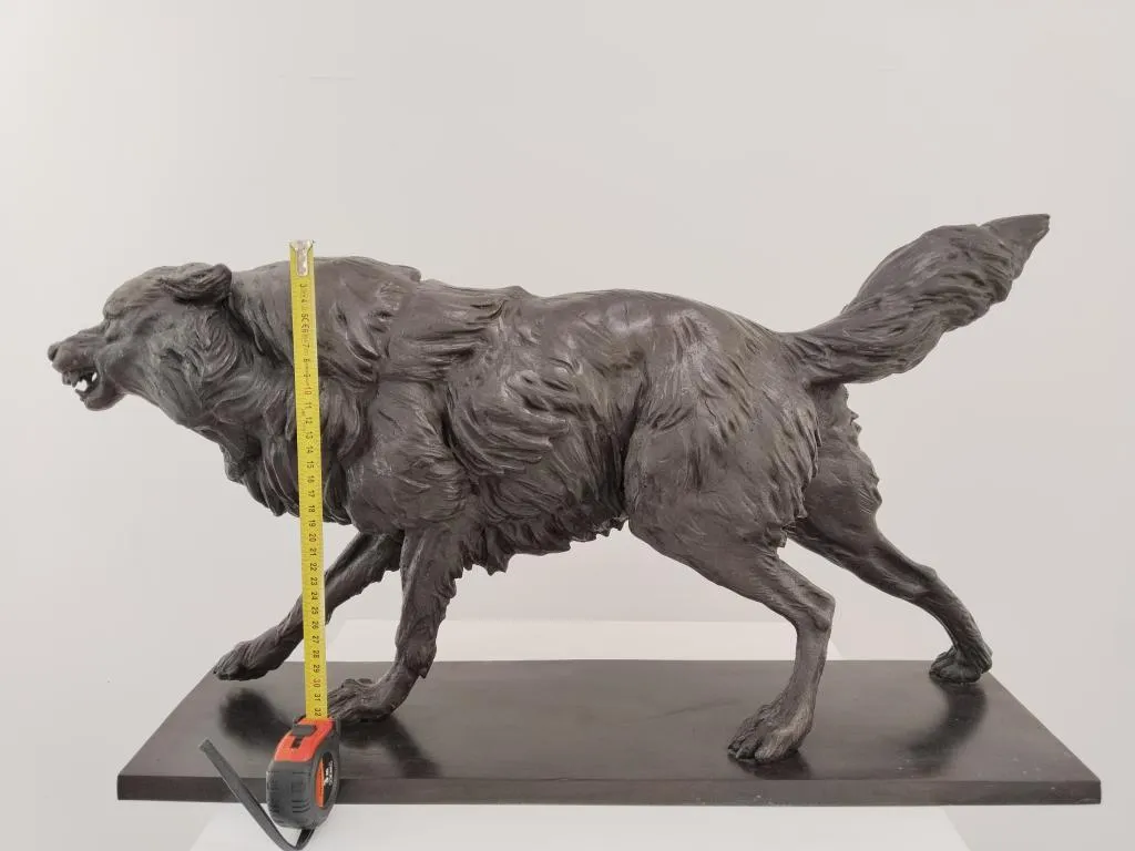 Bronze Wolf II Sculpture 12