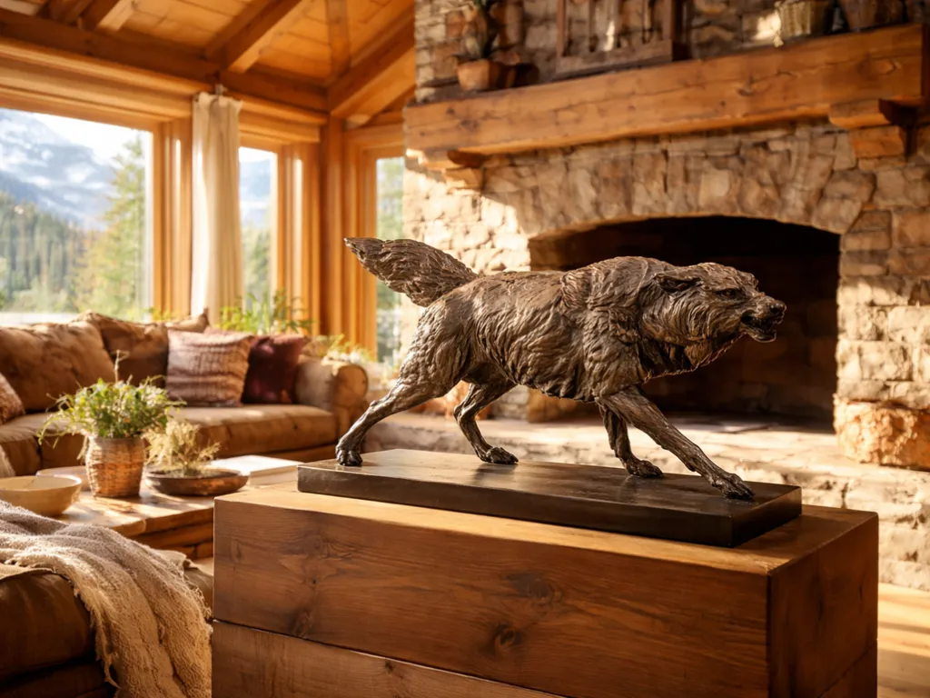 Bronze Wolf II Skulptur 3