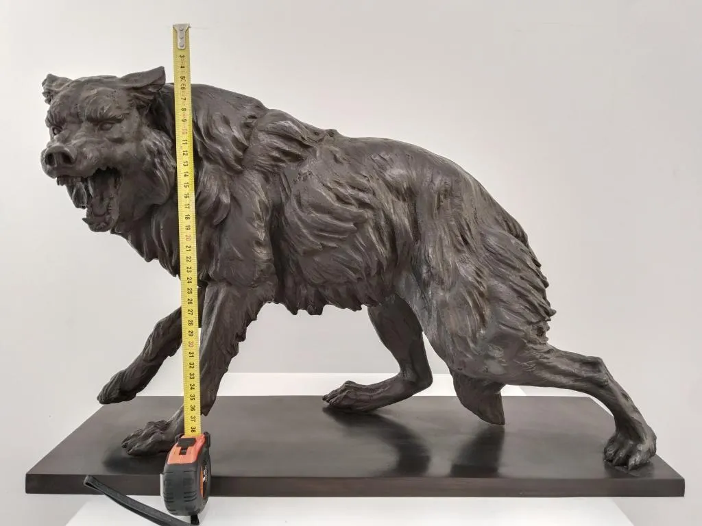 Bronze Wolf Sculpture 10