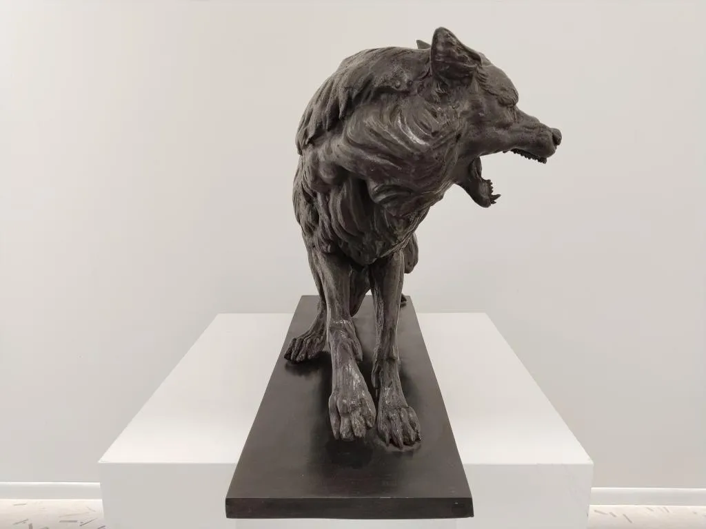 Bronze Wolf Skulptur 2