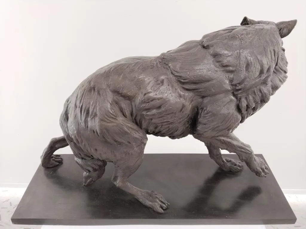 Bronze Wolf Skulptur 3