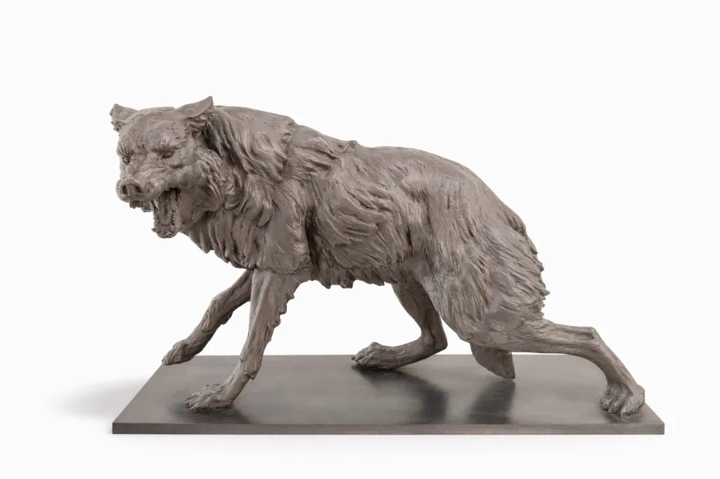 Bronze Wolf Skulptur