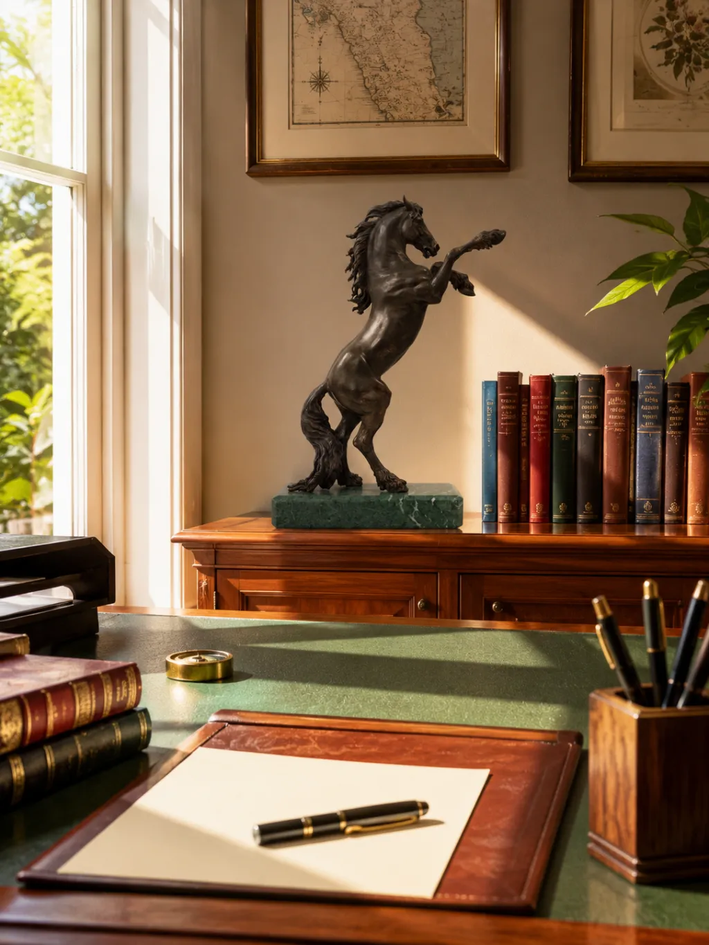 Bronzefigur Steigendes Pferd 3