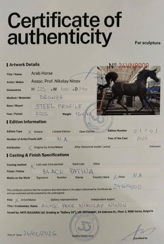 Bronzeskulptur Pferd Vollblutaraber 10