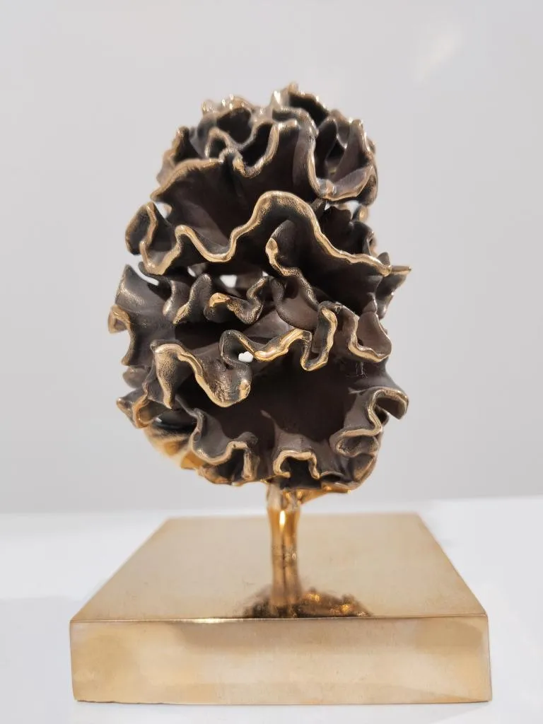 Contemporary Cast Bronze Sculpture Organic Geometry I 1