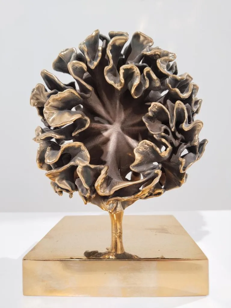 Contemporary Cast Bronze Sculpture Organic Geometry I 2