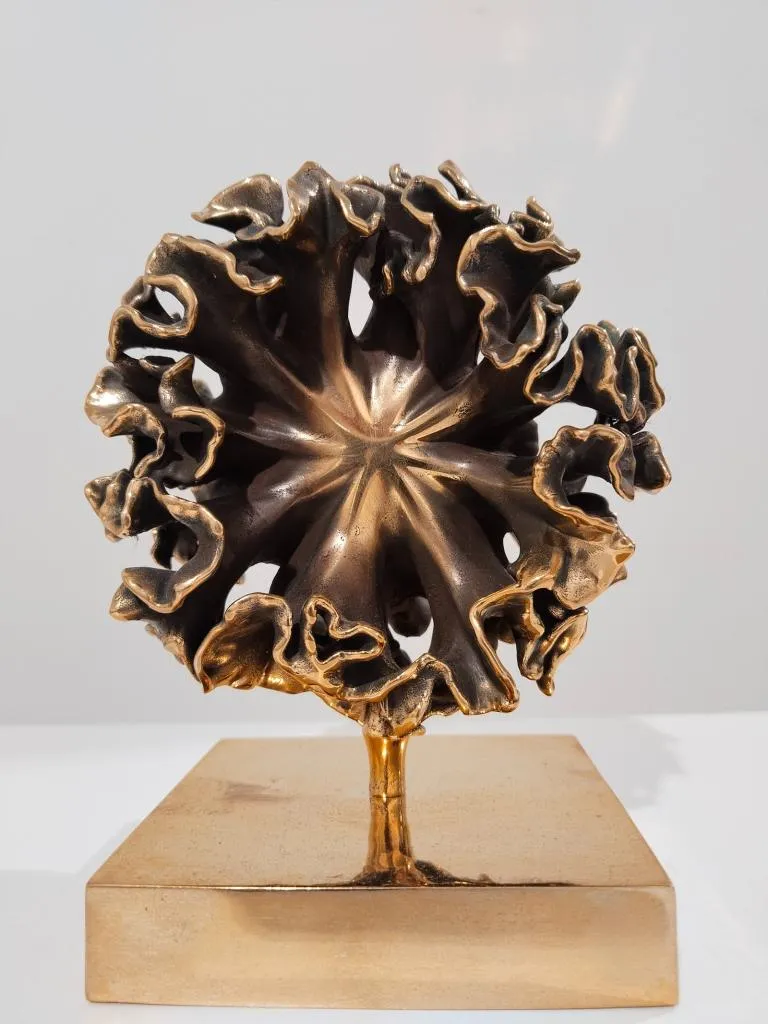 Contemporary Cast Bronze Sculpture Organic Geometry I