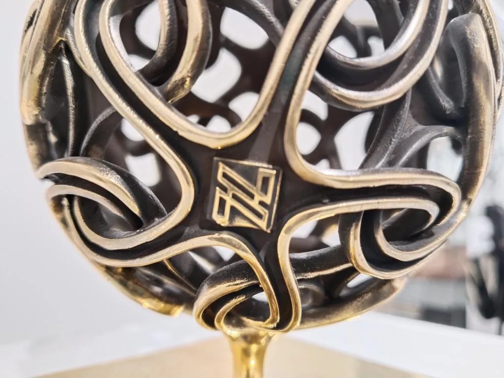 Contemporary Cast Bronze Sculpture Organic Geometry IV 3