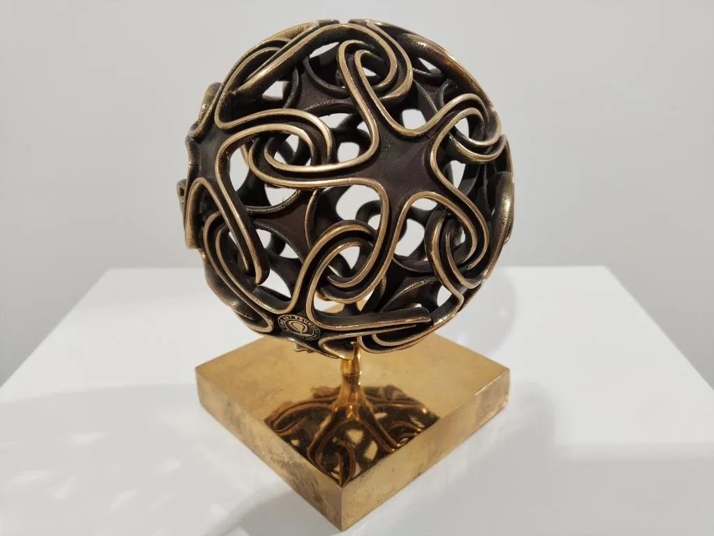 Contemporary Cast Bronze Sculpture Organic Geometry IV 4