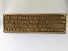 Engraved Brass Plaque Bar Club Pub Sign Vintage Late 1970s