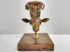 Greek Brass Rhyton With Stag Head 4