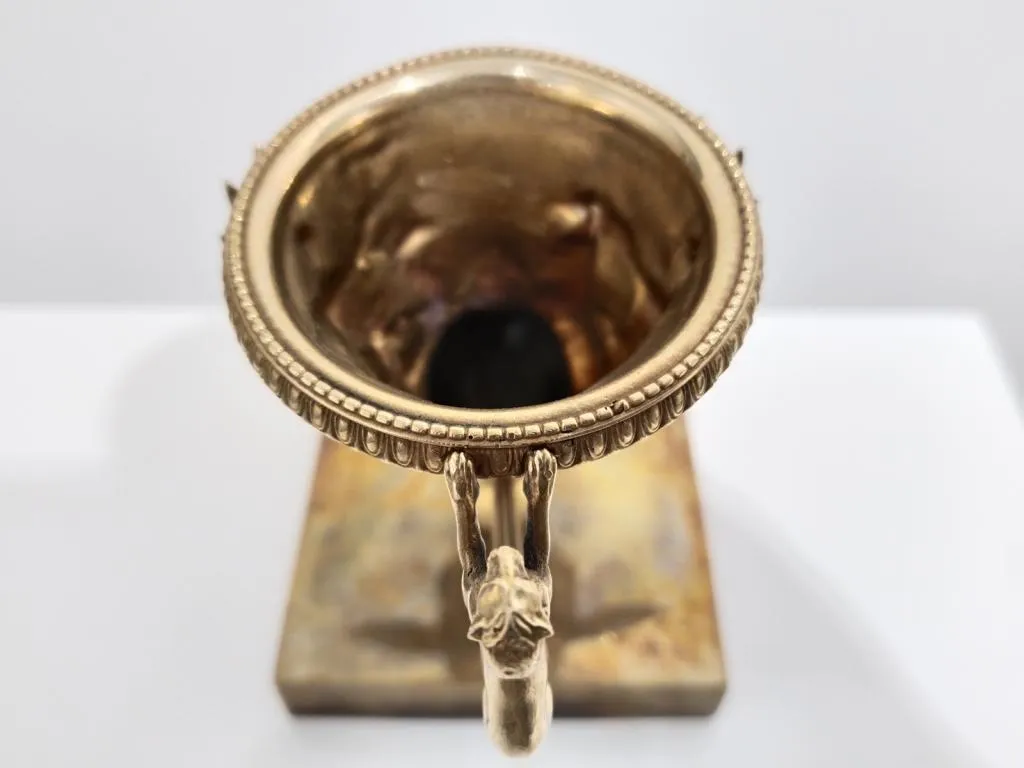 Greek Brass Rhyton With Stag Head 8