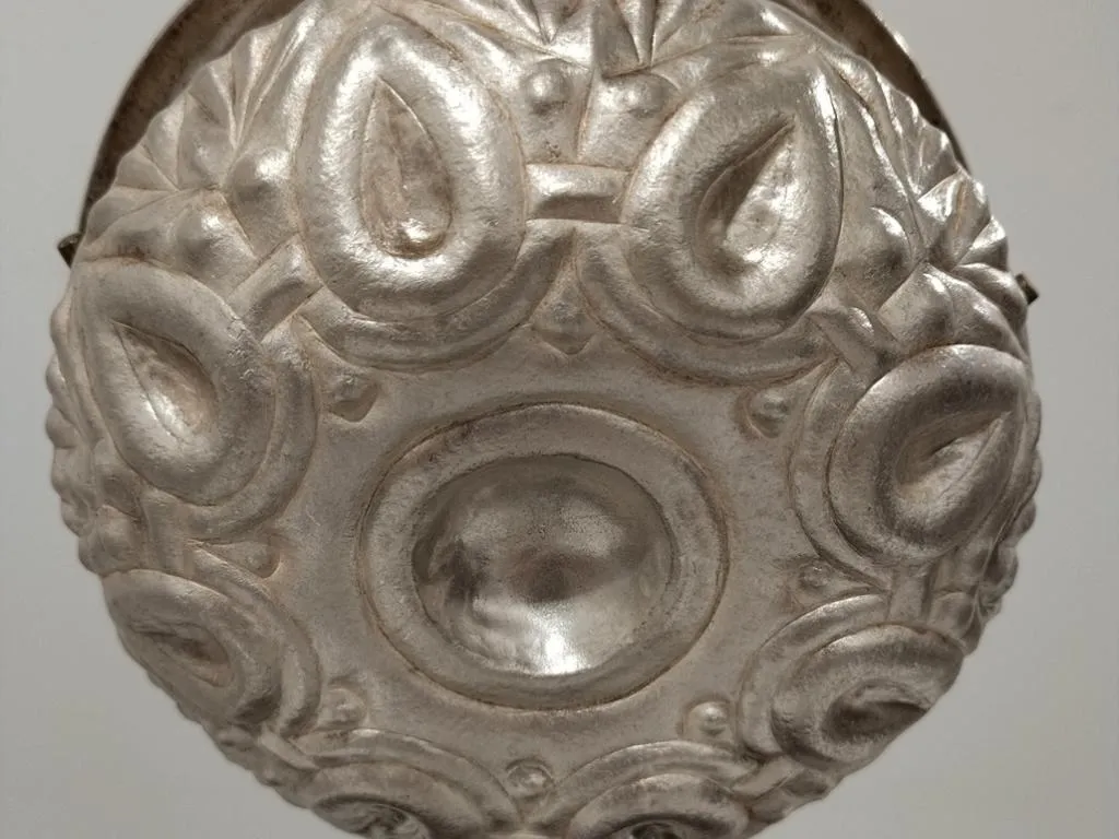 Greek Silver Libation Bowl Phiale with Almond Motifs 6