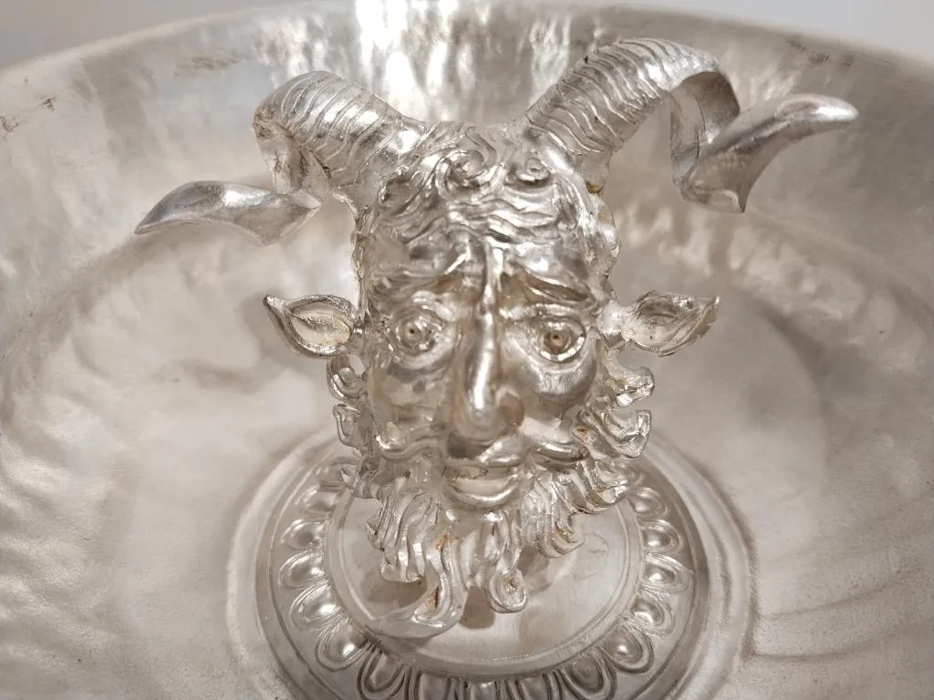 Greek Silver Libation Bowl Satyr Phiale 2