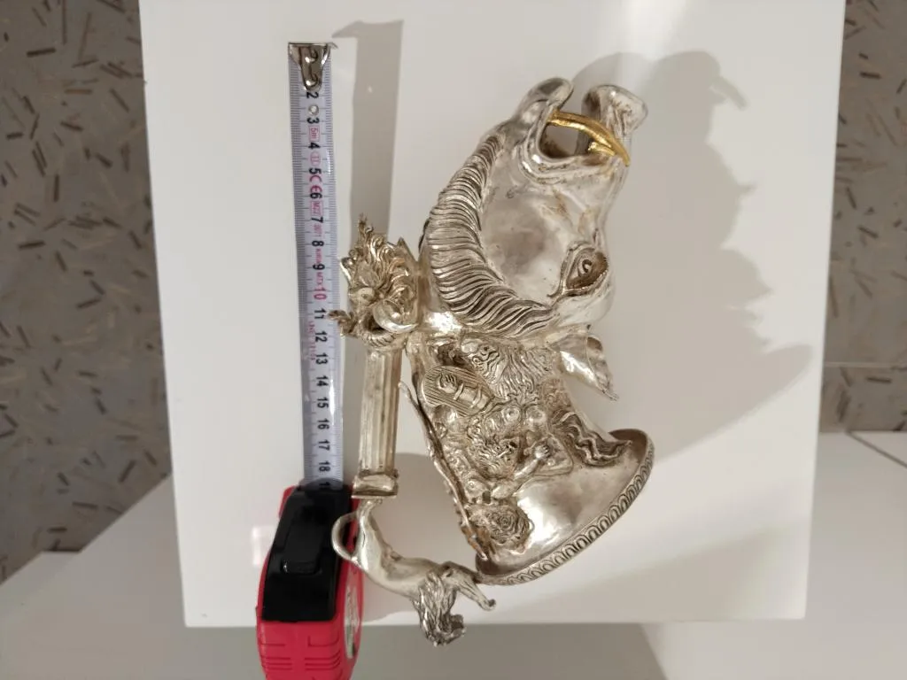 Greek Silver Rhyton mit Eberkopf 9