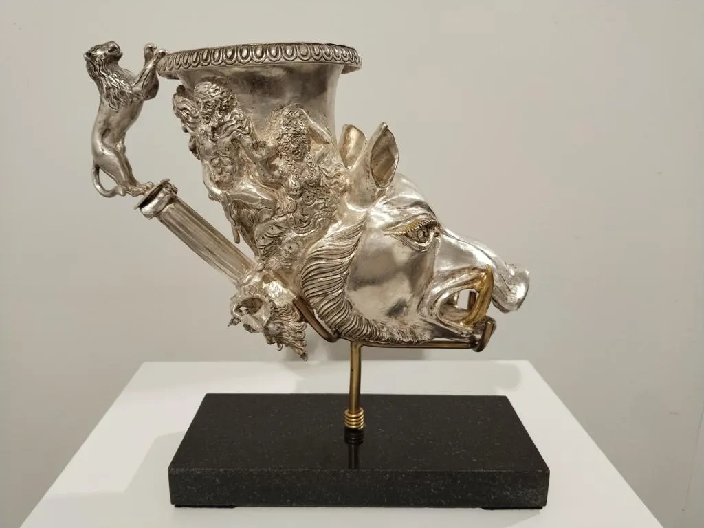 Greek Silver Rhyton with Boar Protome 3