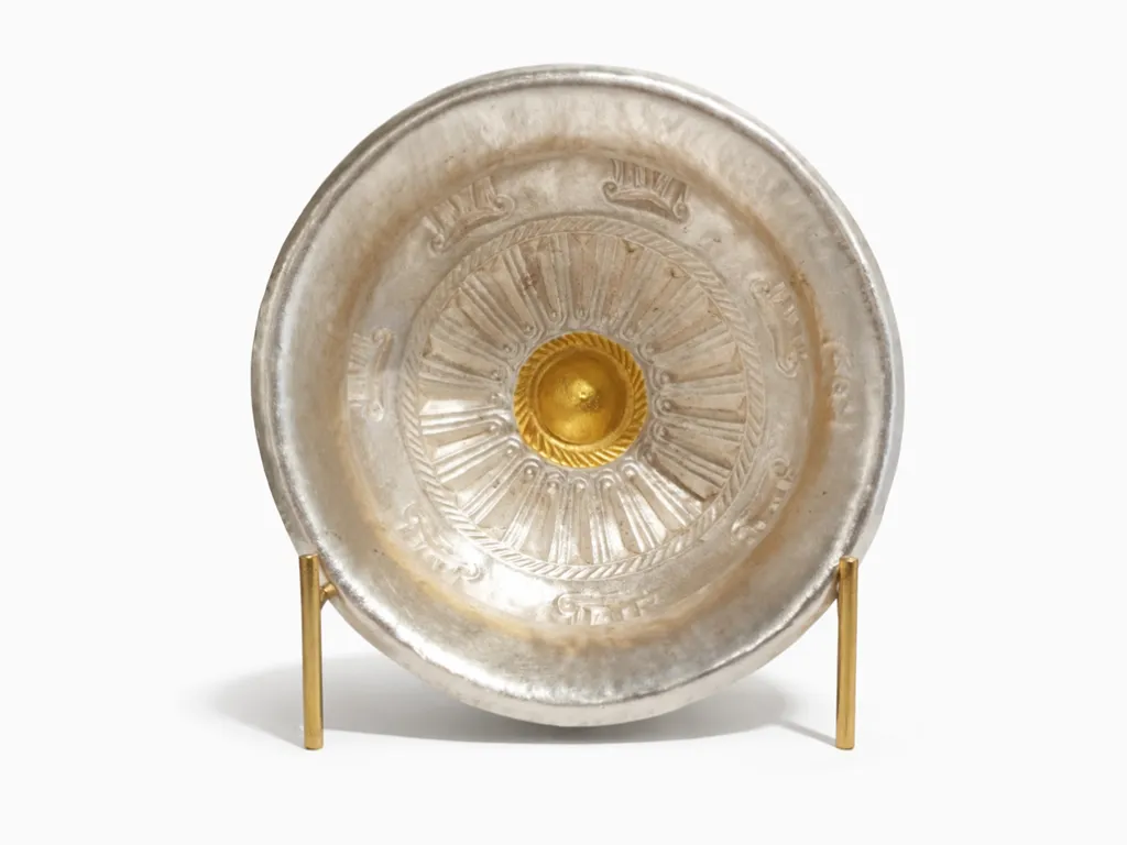 Griechische Silber Phiale Libationsschale Mit Geometrischen