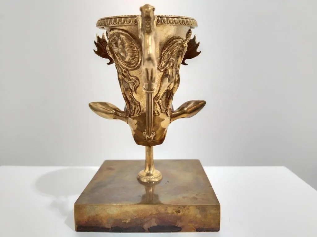 Griechisches Messing Rhyton mit Hirschkopf 6
