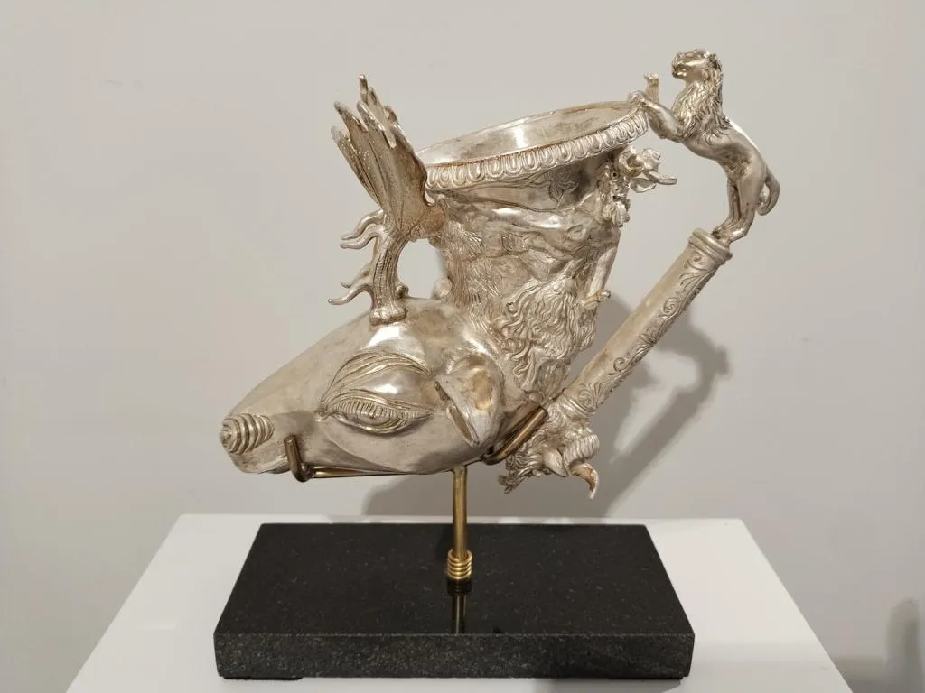Griechisches Silber Rhyton mit Hirschkopf 4