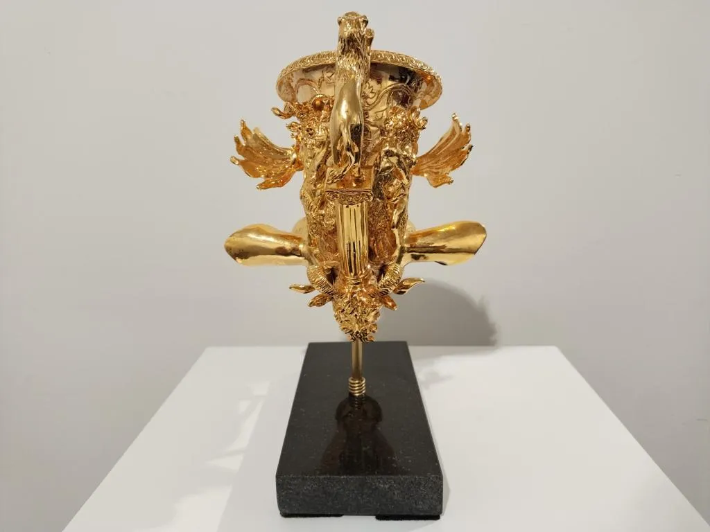 Griechisches vergoldetes Silber-Rhyton mit Hirschkopf 3