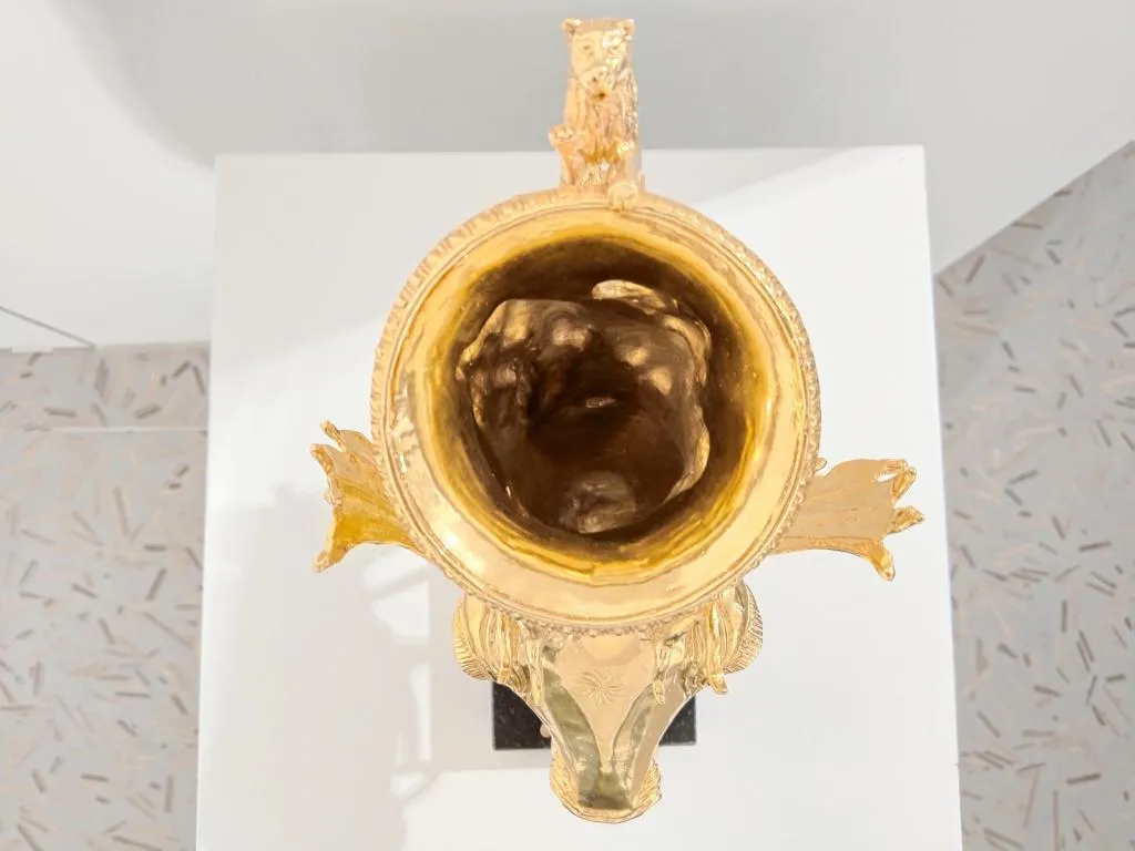 Griechisches vergoldetes Silber-Rhyton mit Hirschkopf 7