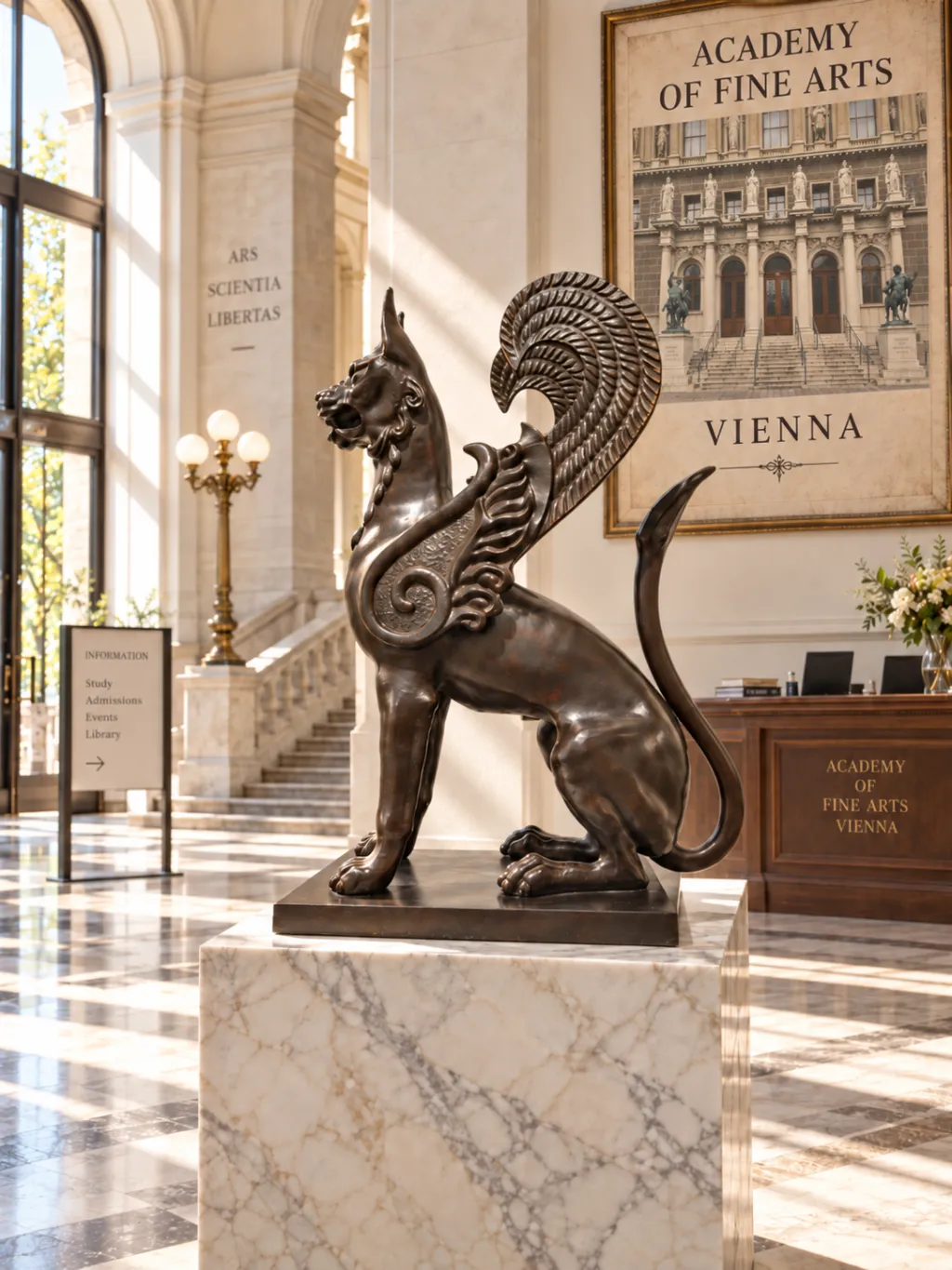 Griffin Bronze Sculpture 3