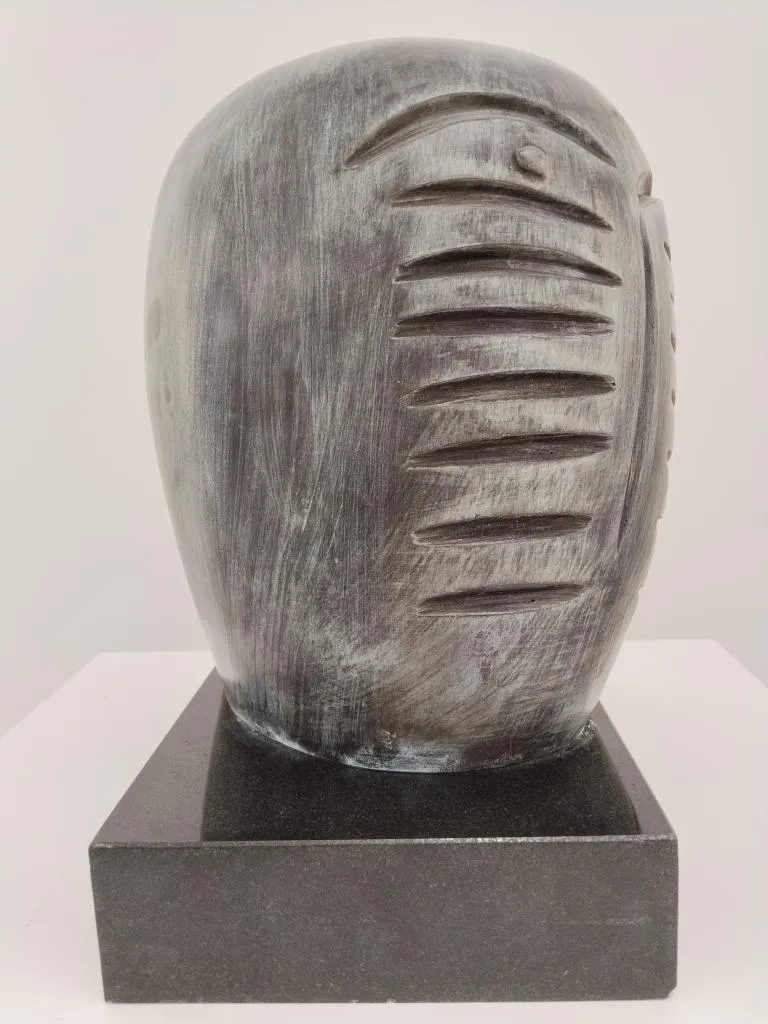 Kolio Karamfilov Bronze Modern Art Head Sculpture 3