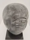 Kolio Karamfilov Bronze Modern Art Head Sculpture 6