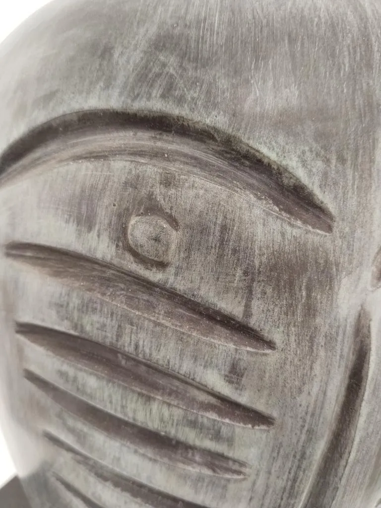 Kolio Karamfilov Bronze Modern Art Head Sculpture 7