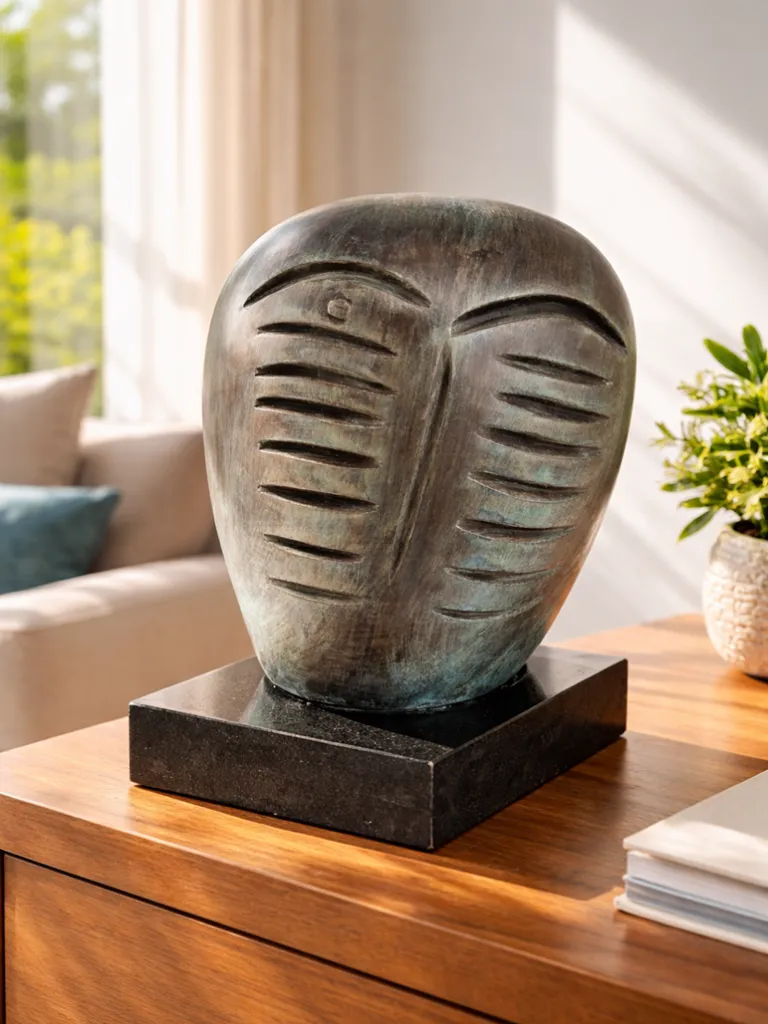 Kolio Karamfilov Moderne Kunst Kopf Bronze Skulptur 3